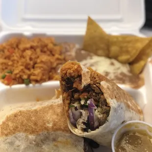 Barbacoa Burrito Dinner