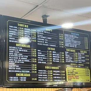 Updated menu