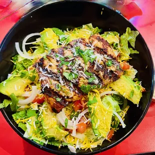 Signature salad with salmon