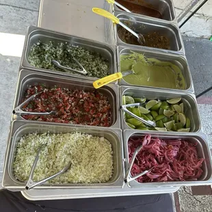 Salsa bar and other accoutrements