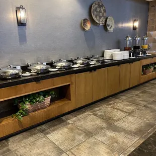 a buffet area