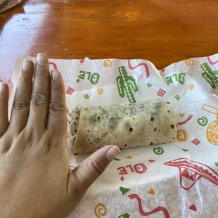 Azada Burrito, we got the macho too but same size