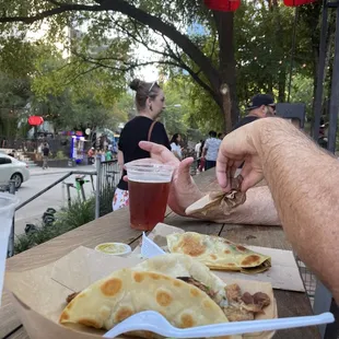 Brisket &amp; carnitas tacos