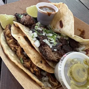 One Carnitas and One Asada Taco