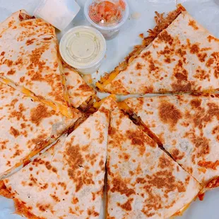 My niece got the quesadillas. Generous portion.