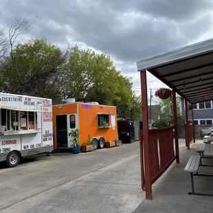 Food truck and seating area