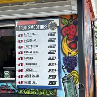 Smoothie Menu