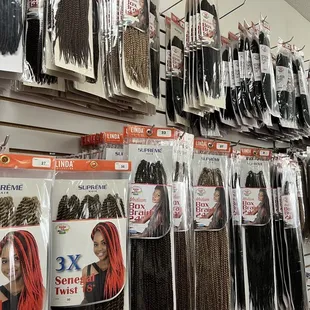 a variety of hair products