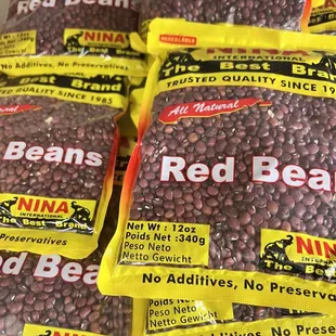 bags of red beans