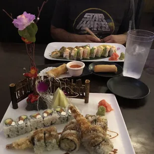 sushi, food, sashimi, sushi and sashimi