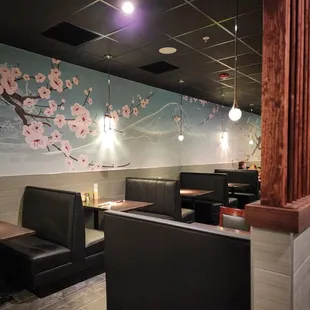 interior, sushi and sashimi