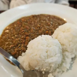 Dinner@Asahi Grill 1/28/2025.Hubby David ordered Hamburger Curry.Relaxing Dinner w/David! SO Cold it was in Da Restaurant!Jeans Jacket &amp; all