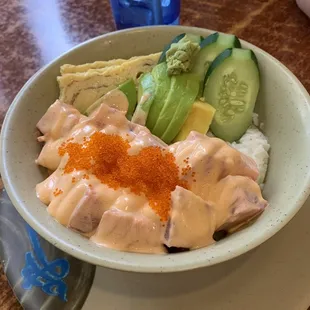 Spicy Ahi Shrimp Bowl