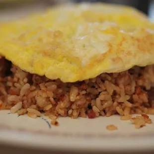 Small portion pork adobo fried rice with scramble Egg *5/18/24