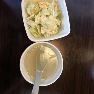 Salad and soup