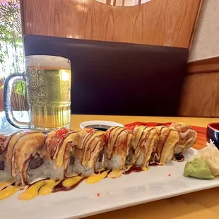 a plate of sushi