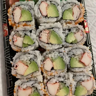 a plate of sushi