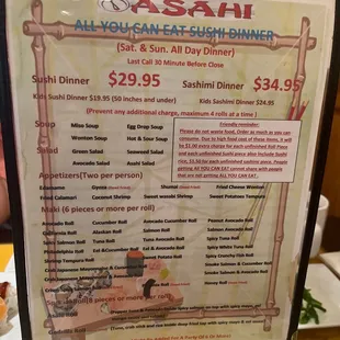 All you can eat sushi