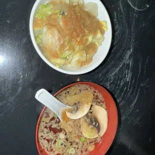 Miso Soup and salad