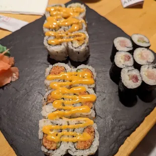 a variety of sushi