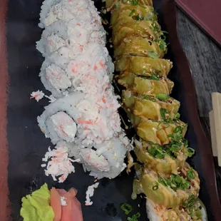 Left: Snow white roll Right: Ultimate roll
