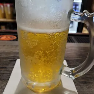a glass of beer