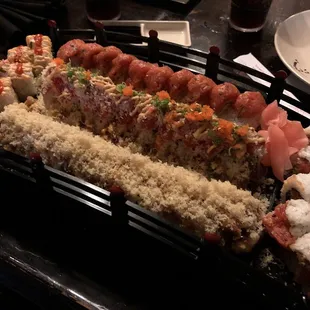 sashimi, sushi, sushi and sashimi, food