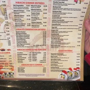 the menu