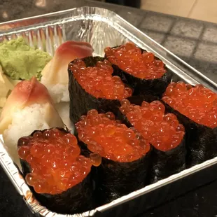 a variety of sushi