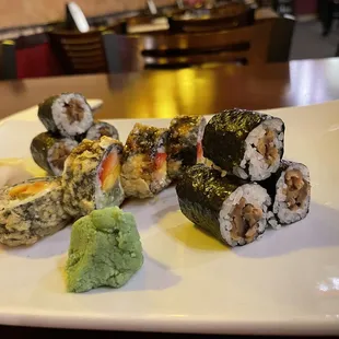 Mushroom Roll and Tropical Roll