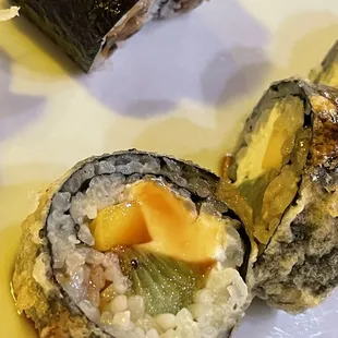 Mushroom Roll and Tropical Roll