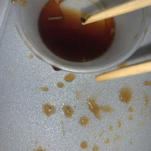 Bug in soy sauce...