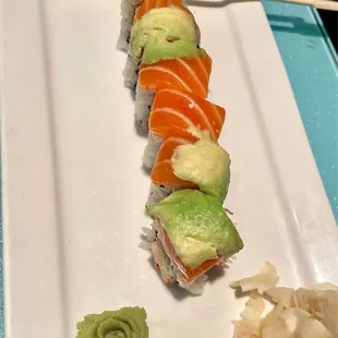 a plate of sushi