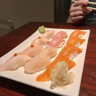 Salmon Nigiri Scallop Nigiri Tuna Nigiri Super White Nigiri