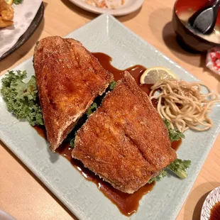 Salmon teriyaki dinner