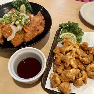 Fish nanban , geso karaage