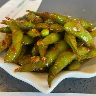 Spicy Garlic Edamame