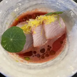 Kanpachi Sashimi with Yuzu Kosho