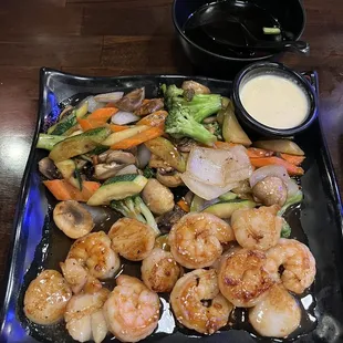 Hibachi shrimp and scallops