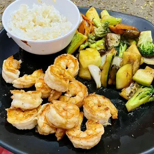 Shrimp hibachi dinner