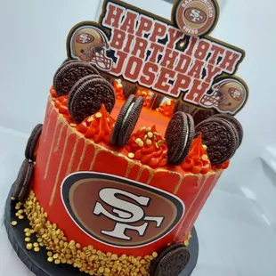 a san francisco 49ers birthday cake