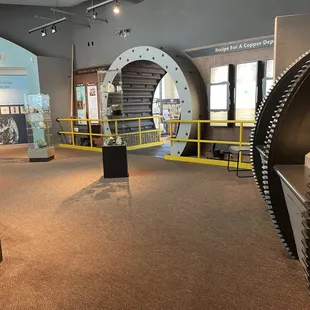 The entrance of the self-guided tour is a replication of a ball mill.