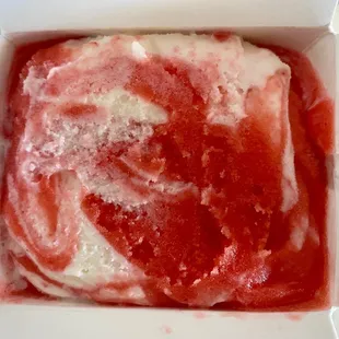 Strawberry Condensed Milk (sherbert)