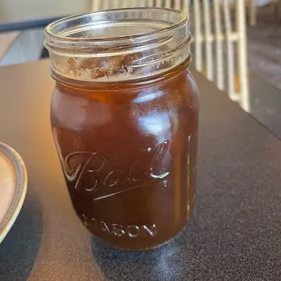 Americano Iced in a Ball Jar