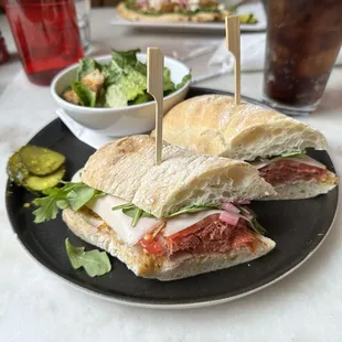 Italian Pane Aria. Fantastic. The salami is a bit spicy. The side Caesar salad didn&apos;t have enough dressing