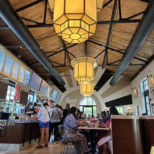 View from seating area in back of restaurant