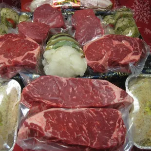 Prime steak selection