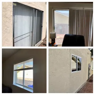 Removal of sliding glass door and window installation in its place