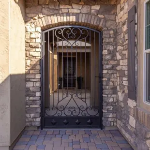 Custom wrought iron gate.