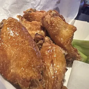 Wings with a side of hot bbq!!!